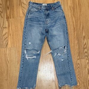 We the free Distressed Blue Denim Jeans